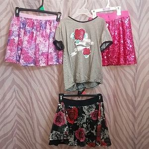 Justice Matching Sets - Justice lot sz 10 & 12 shirt and 3 skirts skorts Justice Matching Sets - Justice lot sz 10 & 12 shirt and 3 skirts skorts